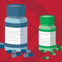 Graphic: Two bottles of pills