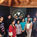 The National Science Foundation grant supported an event that brought John Herrington, the first enrolled Native American (Chickasaw) to fly in space, to CMN and UW-Madison over a three-day visit. Herrington (back row, third from left) met with students and shared his inspirational journey from childhood to his eventual career at NASA and the mission to the International Space Station. 