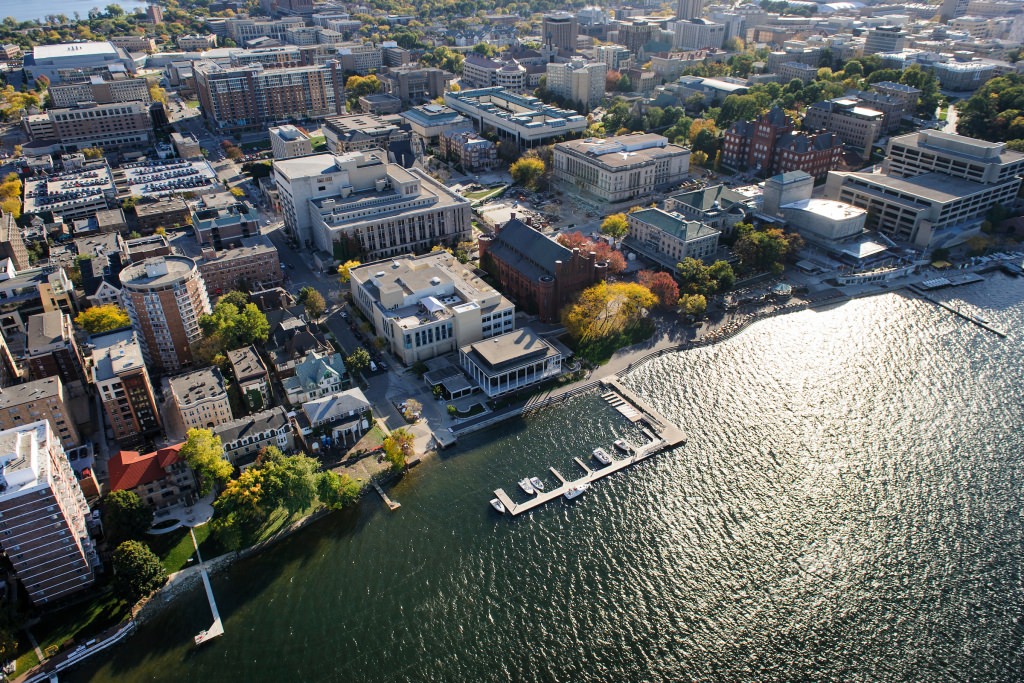 Photo: Aerial view of UW campus