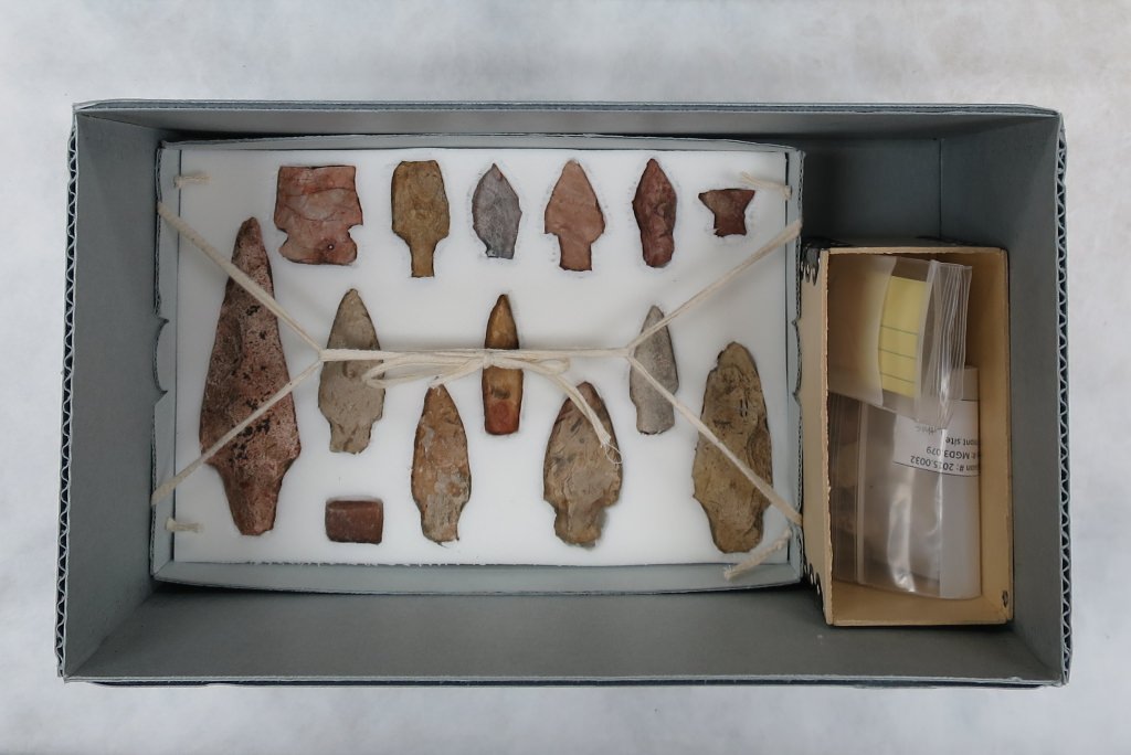 Photo: A sample of points in the anthropology collection