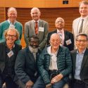 Edwin Lightfoot, a legendary UW-Madison professor of chemical engineering, is pictured in the front row, second from right. He's pictured with some of his former graduate students.
