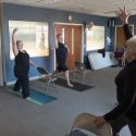 Yoga Instructor Paul Mross leads meditation at the close of yoga class at Upland Hills Health in Dodgeville.
