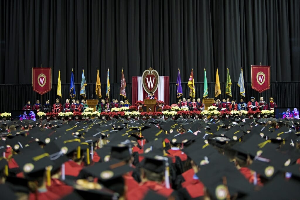 Photo of the crowd. In all, 1,155 graduates walked the stage.