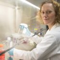 Heidi Dvinge in her lab in the Department of Biomolecular Chemistry.