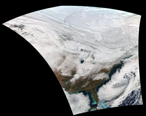 Photo: Satellite view of continental U.S.