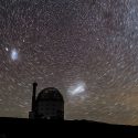 Photo: Star trails in night sky