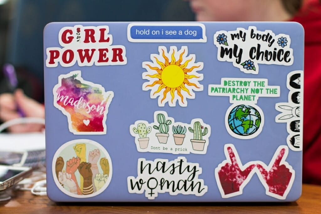 UW students’ laptop stickers show off their personalities