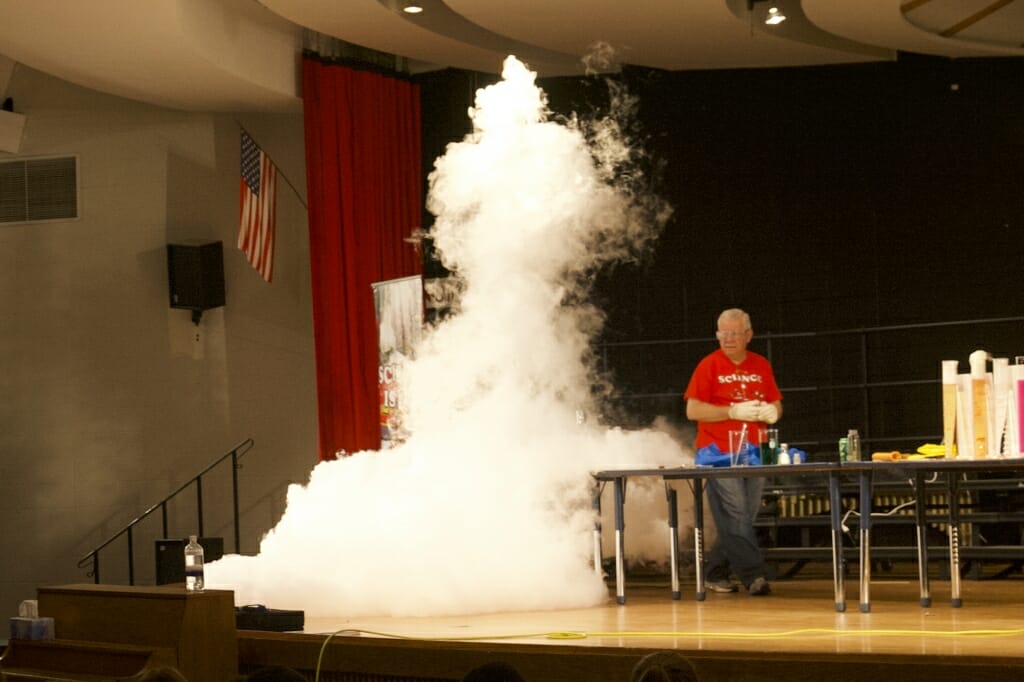 Photo: Fog rising on stage