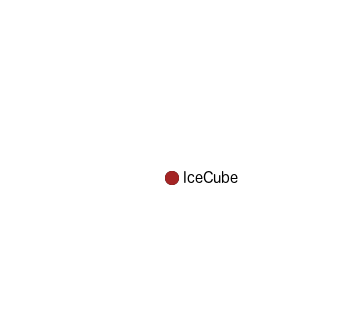 Map showing location of IceCube in Antarctica