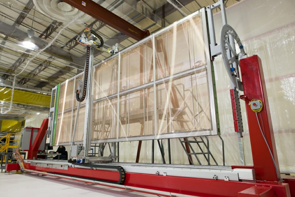 Photo: Large neutrino-detecting panels in Physical Science Laboratory