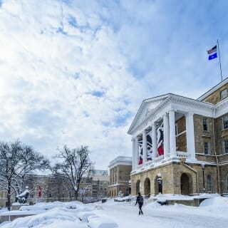 Photo: Bascom Hall in the snow.