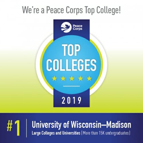 Graphic: Peace Corps "Top Colleges" logo