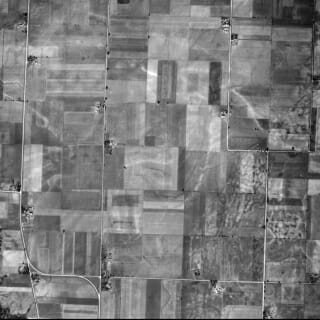 Photo: Aerial photo of farm fields.