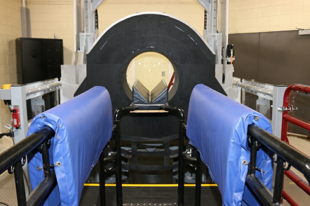 Photo: The inside of a machine to scan horses.