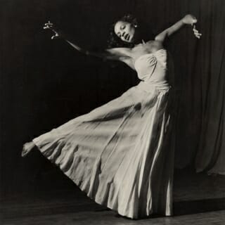 Mary Hinkson dancing as a guest artist with Orchesis, 1949.