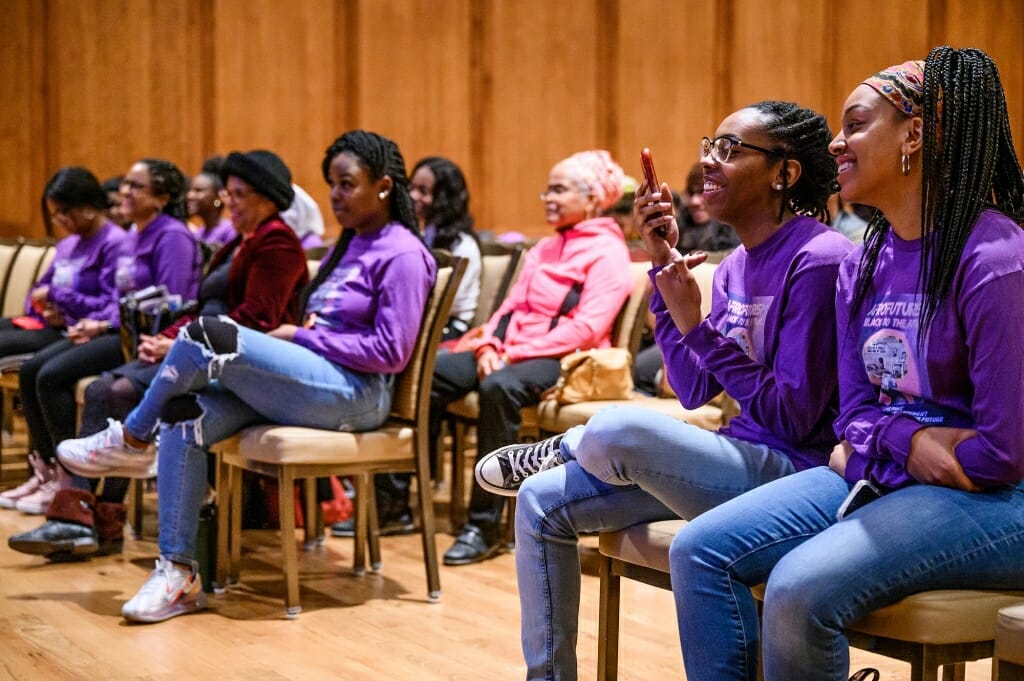 The audience was enthusiastic about the topic of Afrofuturism, which is the (re)imagining of the future for Black people through various mediums such as the arts, media, and literature.