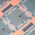 Closeup of a computer chip