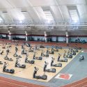 Interior of Shell with fitness equipment inside running track