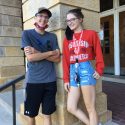 Twins Morgan and Riley Parks are going through the pandemic college experience together as freshmen at UW–Madison. “It’s a little strange and a little sad, but it’s nice that we still get to be here even if it’s not the same,” Morgan says.