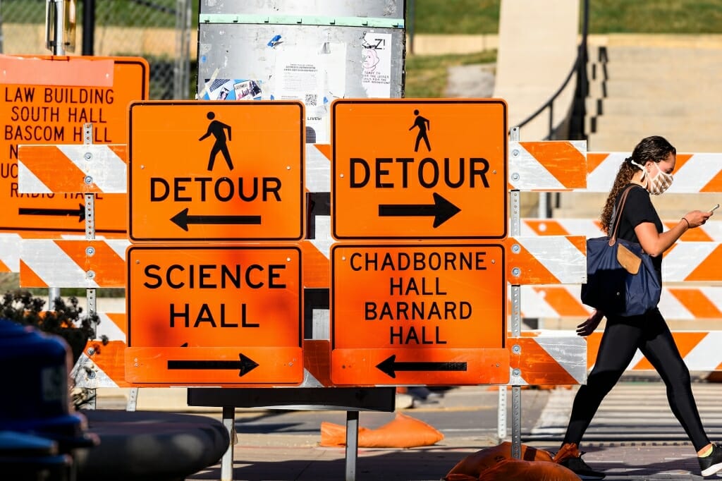 Construction projects -- and detours -- continue on campus.