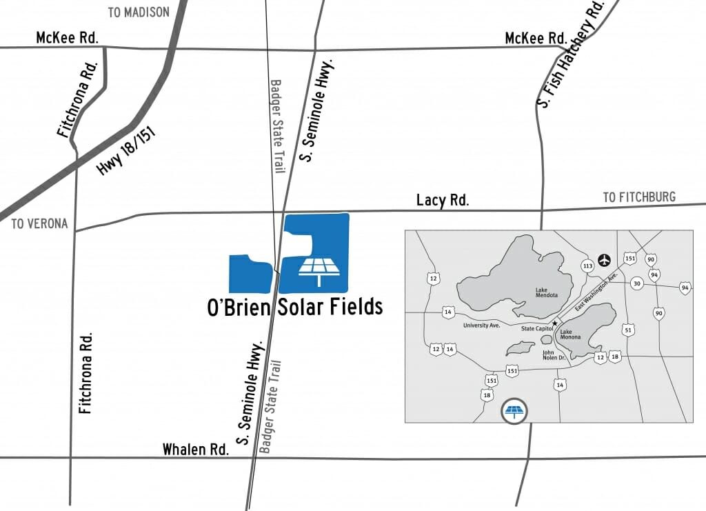 Location map of solar array project