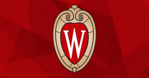 W crest on red background