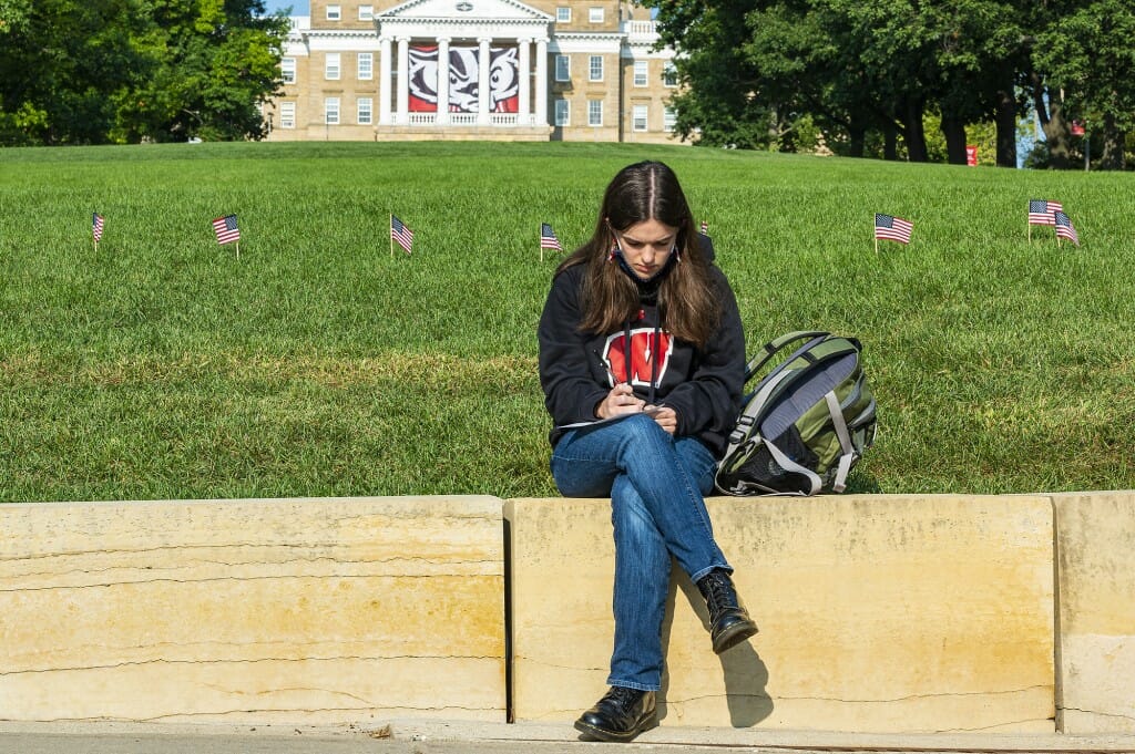 Student Izzy Prenger writes down what the anniversary of September 11, 2001 means to her.