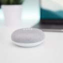 A smart speaker on a table