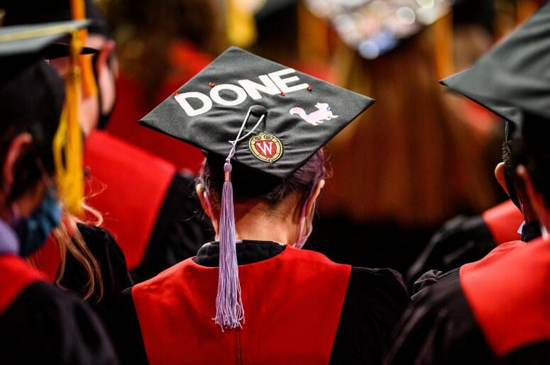 Wearing their hearts on their mortarboards