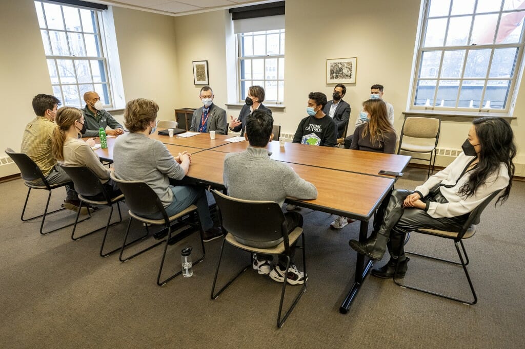 People sitting around a conference table