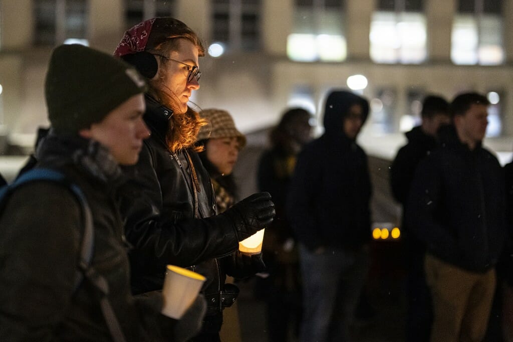 The vigil was presented by the Associate Students of Madison (ASM) and the Center for Russia, East Europe and Central Asia (CREECA) at UW–Madison.