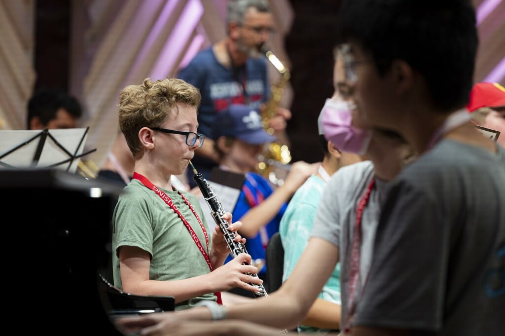 Middle school students at the Summer Music Clinic Junior Session on June 22 are able to choose different paths based on their interests, such as Band, Choir, Modern Expressions and Orchestra. 