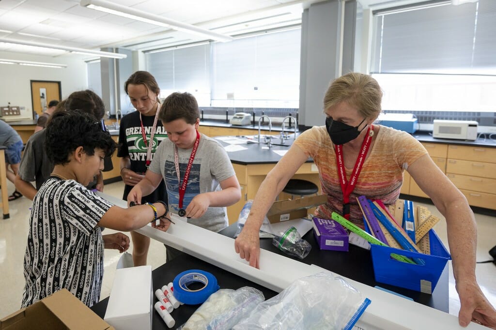 Designing structures to keep the egg from breaking in a fall is a time-honored activity in science camps.