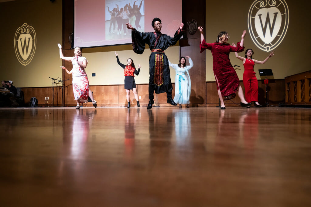 CHASA interns perform a dance at Varsity Hall.
