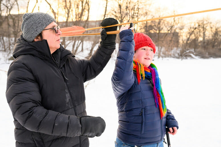 A jump into Ojibwe tradition on the ice of Lake Mendota