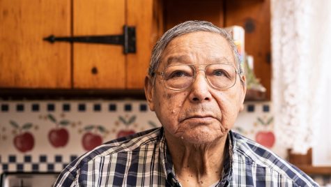 Cecil Garvin, a highly respected Ho-Chunk elder who has devoted much of his professional life to the preservation and promotion of the Ho-Chunk language and Indigenous culture, is pictured at his home in Madison.