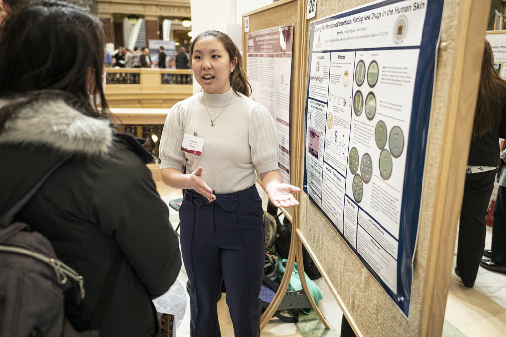 UW–Madison student Sherrie Wu talks about her research project, titled 
