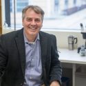 Troy Runge, Professor in the Biological Systems Engineering in CALS, poses for a headshot in his office at the WIsconsin Energy Institute