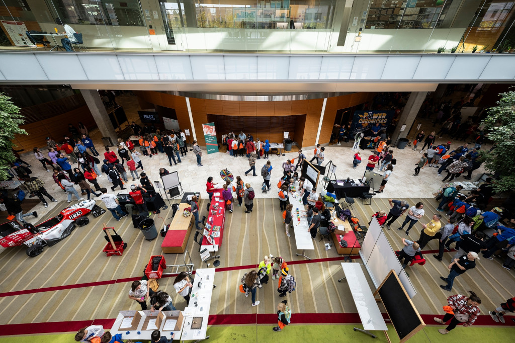 A few from above of the many booths and visitors at the festival.