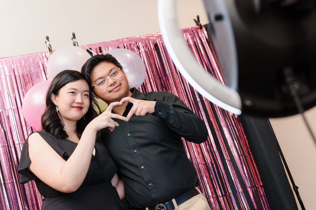 The 5th annual APIDA Gala on April 26 was the final flagship event for this year’s celebration. Students gathered at the Pyle Center for a formal banquet with performances, an awards ceremony, and dancing with a live DJ with WSUM. Above, students pose for a “heart” photo during the event.   