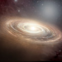 An artist’s concept of a protoplanetary disk.