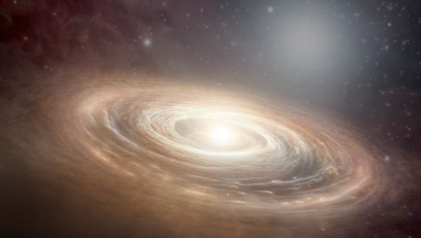An artist’s concept of a protoplanetary disk.