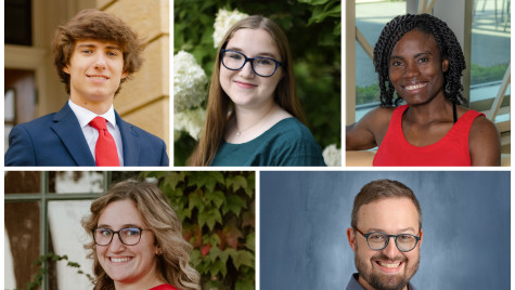 Compilation of five headshot photos with three on the top row and two on bottom.