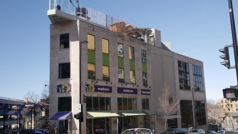 Exterior photo of the Madison Children’s Museum building from street view.