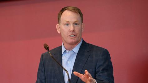 Eichorst stands behind a podium.