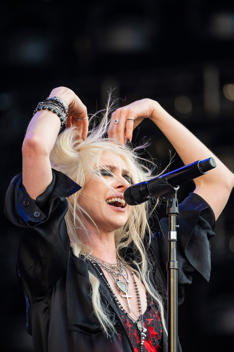 Frontwoman Taylor Momsen, with the band The Pretty Reckless, performs on stage at Camp Randall