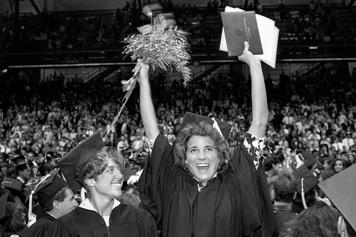 Photo from 1991 commencement in the Field House
